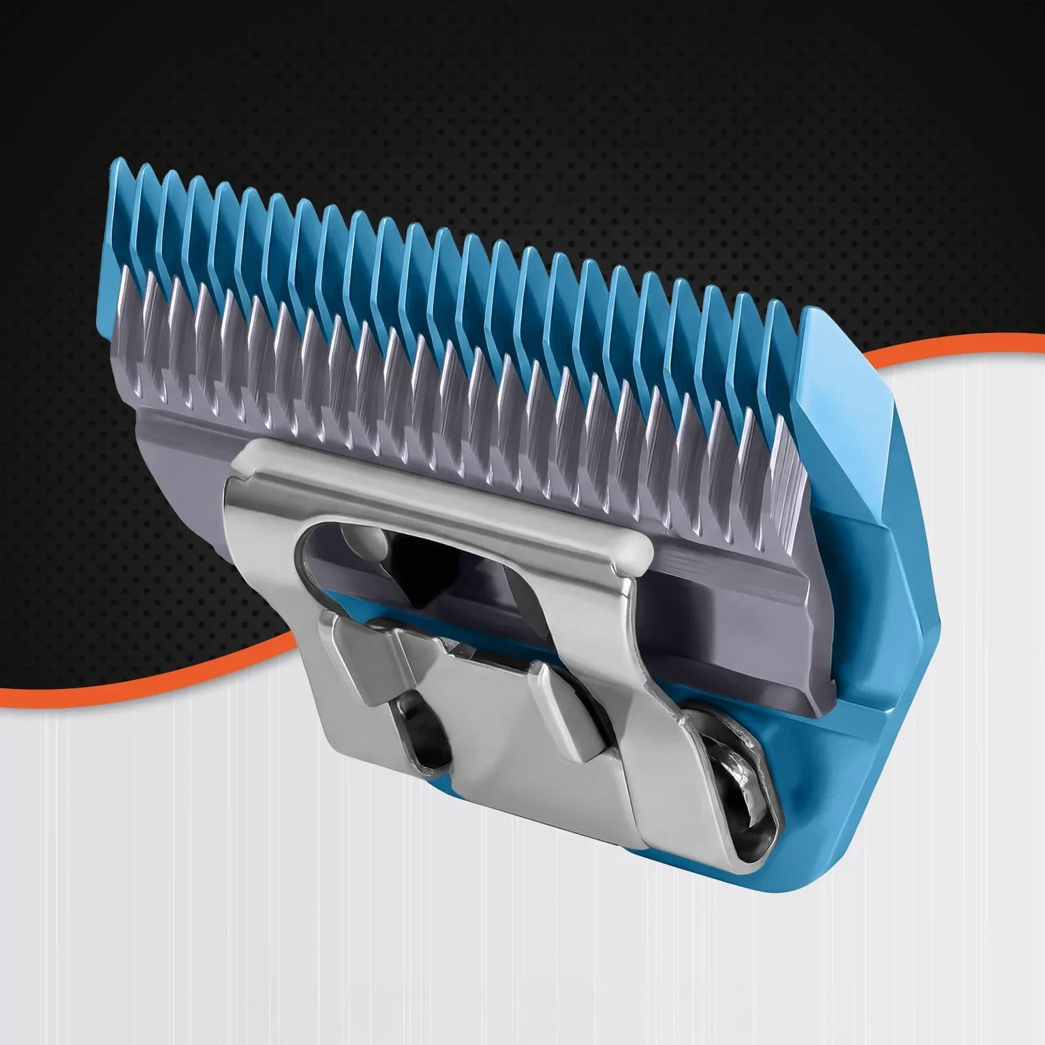VUNRO 7FW Wide Blue Steel dog clipper blade rear left view